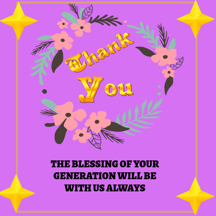 Pink Joyful Thank You Instagram Post Template | PosterMyWall