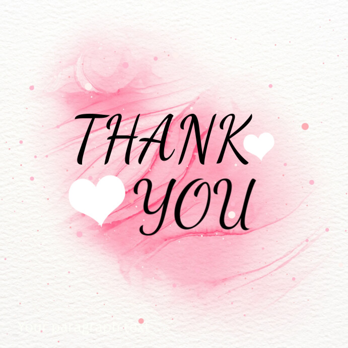 Pink Joyful Thankyou Instagram Post template