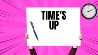 Pink Joyful Time Management Digital Display Video Umbukiso Wedijithali (16:9) template