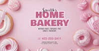 Pink Joyful Top View Home Bakery Facebook Sha template