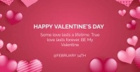 Pink Joyful Valentine  Facebook Ad template