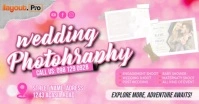 Pink Joyful Wedding Photography  Facebook Shared Image Obraz udostępniany na Facebooku template