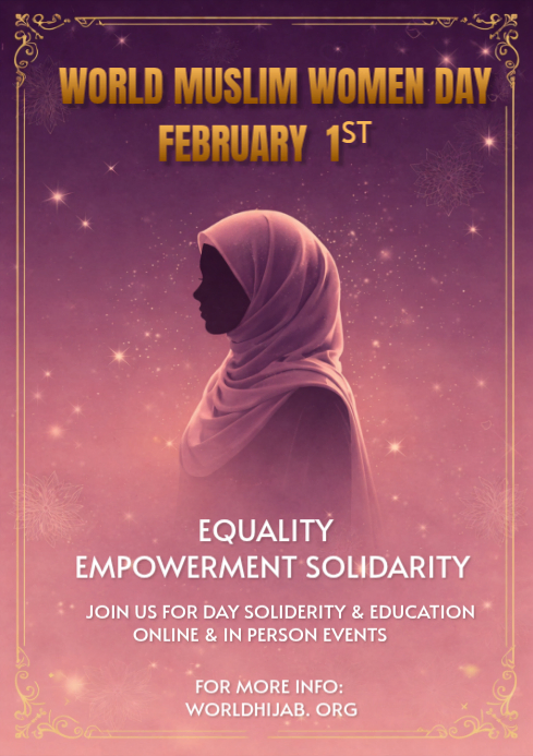 Copy of Pink Joyful World Hijab Day Flyer A4 | PosterMyWall