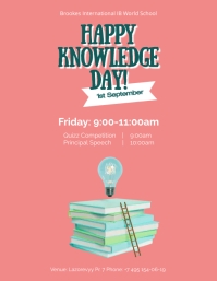 Knowledge Flier Blue Knowledge Day Flyer Template | PosterMyWall