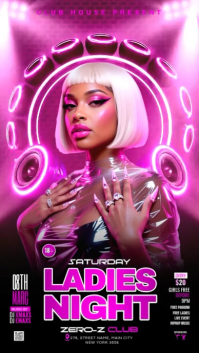 Pink Ladies Night Club Party Instagram Story template