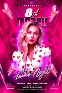 Pink Ladies Night Event Banner 4' × 6' Video template