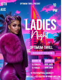 Pink Ladies Night  Flyer (us Letter) template
