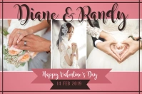 Pink Landscape Romantic Valentine Collage