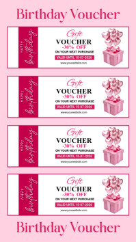 Pink List-based Birthday Gift Voucher  Instagram Story template