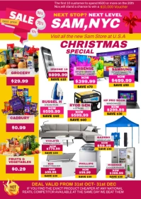 Pink List-based Catalog  A1 template