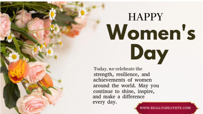 Pink List-based Happy Women's Day Twitter Post template