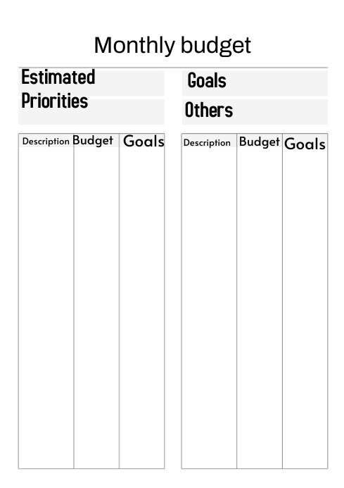 Pink List-based Monthly Budget Planning  A4 template