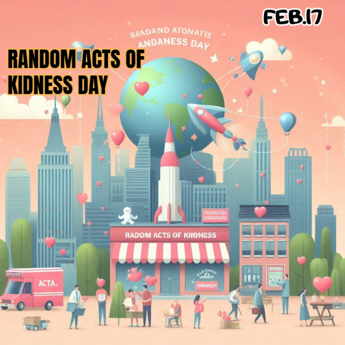 Pink List-based Random Acts Of Kindness Day Instagram Post Template ...