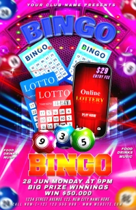 Pink Maximalist Bingo  Tabloid template