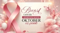 Pink Maximalist Breast Cancer Awareness Digit Digital Display (16:9) template