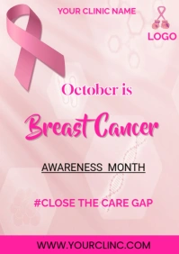 Pink Maximalist Breast Cancer Awareness Month A1 template