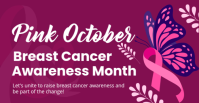 Pink Maximalist Breast Cancer Facebook Event Cover Okładka wydarzenia na Facebooku template