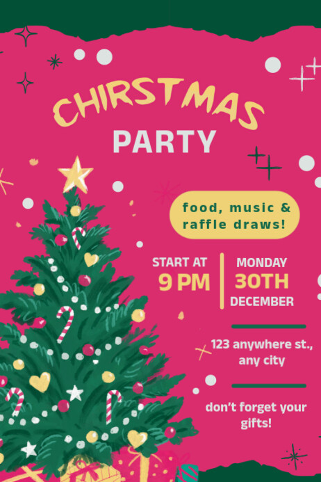 Plantilla de Christmas Party Announcement | PosterMyWall