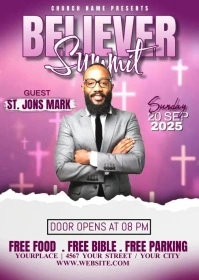 Pink Maximalist Church A6 template