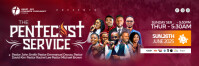 Pink Maximalist Church Flyer  Banner 2' × 6' template