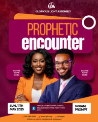 Pink Maximalist Church Flyers  Instagram Portrait template