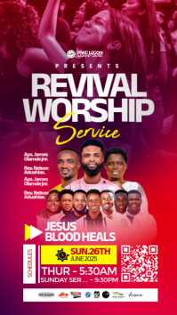 Pink Maximalist Church Revival Conference  Instagram Story template