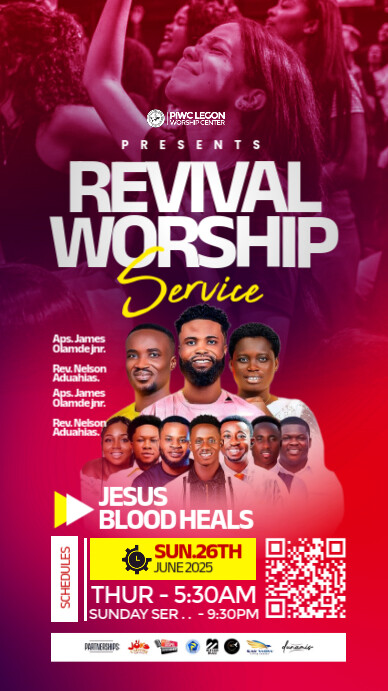 Pink Maximalist Church Revival Conference  Instagram Story template