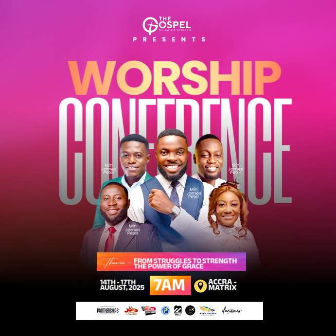 Copy of Pink Maximalist Church Worship Conference Instagram Post ...