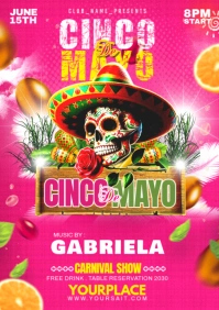 Pink Maximalist Cinco De Mayo A1 template