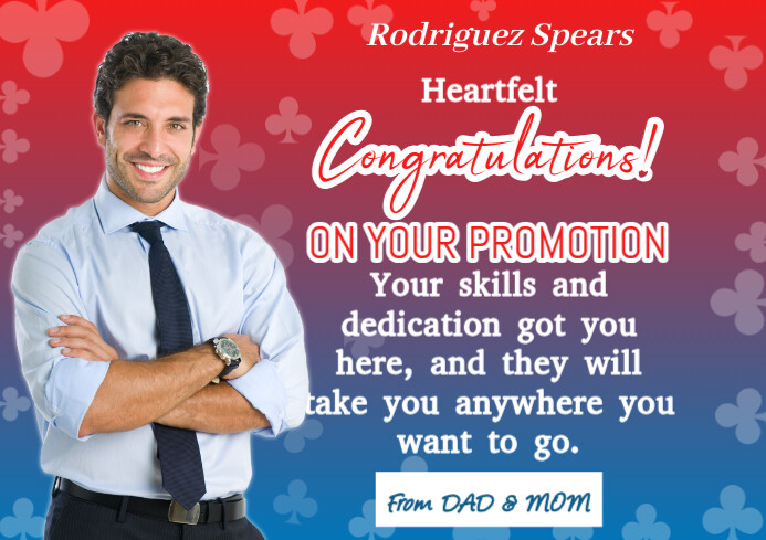 Pink Maximalist Congratulations On Your Promotion A4 Template ...