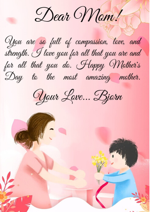 Pink Maximalist Dear Mom A6 template
