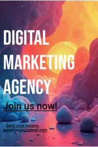 Pink Maximalist Digital Marketing Agency Flyers  Poster Plakat template