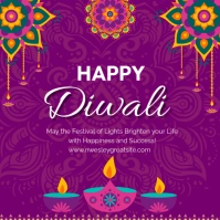 Pink Maximalist Diwali Square (1:1) template