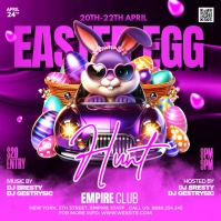 Pink Maximalist Easter Egg Hunt Premium Template  Instagram Post Instagram-Beitrag