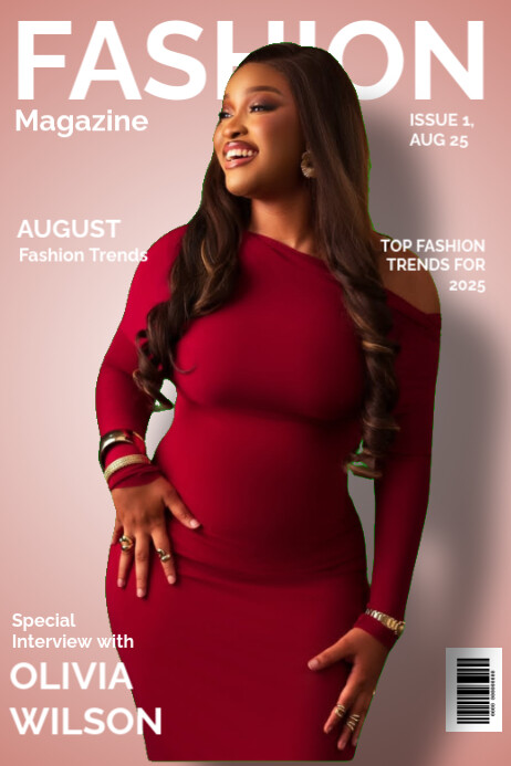 Pink Maximalist Fashion Magazine Cover  Poster Plakkaat template