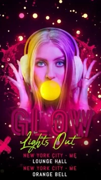 Pink Maximalist Glow `n The Dark Digital Disp template