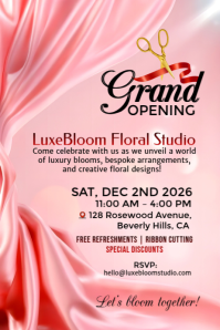 Rosa Grand Opening Poster Template
