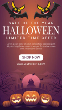 Pink Maximalist Halloween Instagram Story template