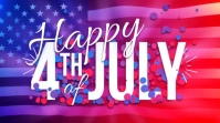 Pink Maximalist Happy 4th July Independence Day  Digital Display (16:9) template