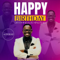 Pink Maximalist Happy Birthday Instagram Post template