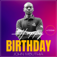 Pink Maximalist Happy Birthday Instagram Post template