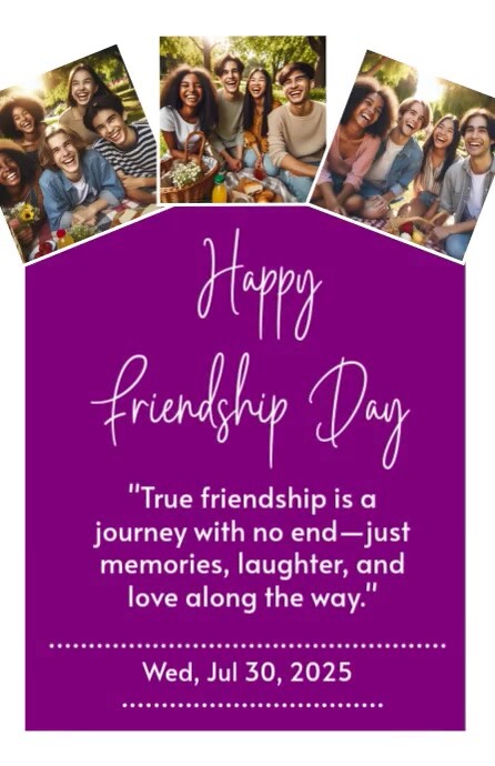 Pink Maximalist  Happy Friendship Day  Tabloid Poniekoerant template