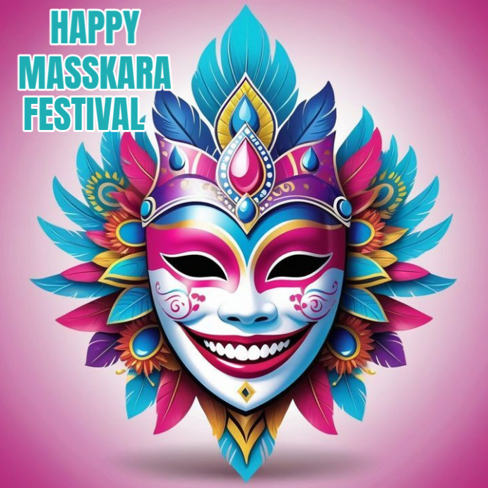 Pink Maximalist Happy Masskara Festival Instagram Post Template ...