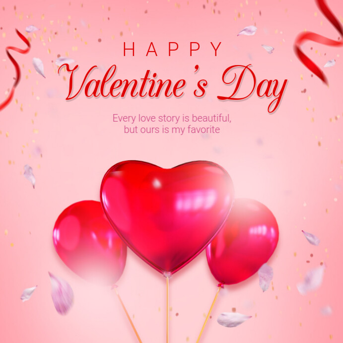 Pink Maximalist Happy Valentines Day  Instagram Post template