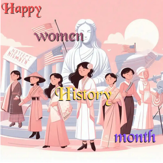 Copy of Pink Maximalist Happy Women History Month Instagram Post ...