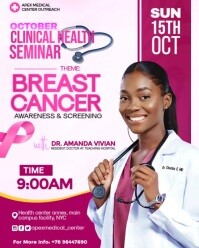 White Breast Cancer Awareness Instagram Portrait Template