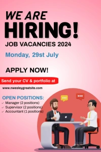Pink Maximalist Hiring Ad Template Tumblr Gra