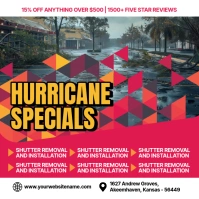 Pink Maximalist Hurricane Instagram Post template