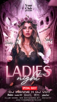 Pink Maximalist Ladies Night Party Instagram Story template