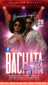 Pink Maximalist Lights Pink And Red Club Instagram Story template